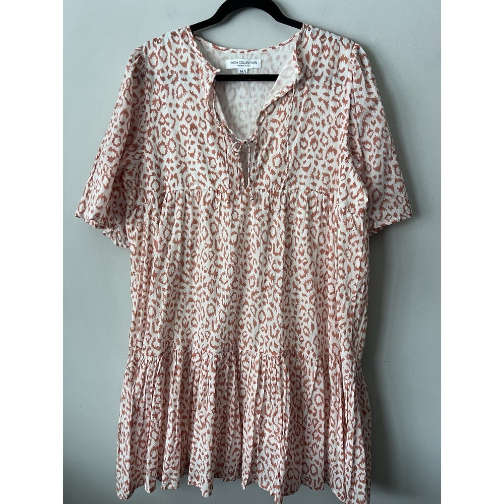 Emerson Fry Isla Mini Dress in Sunbaked Leopard Size M/L Resort Organic Cotton